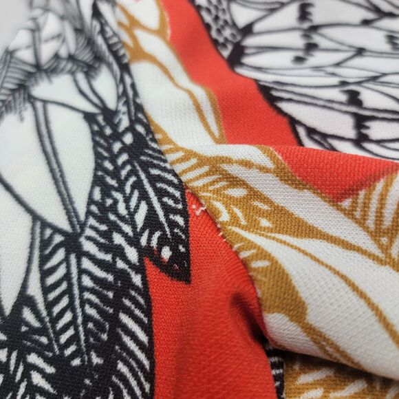 Vintage Hamilton Dallas Parrot Print Button Down Shirt Small Red Orange Gold Bir - Picture 4 of 16